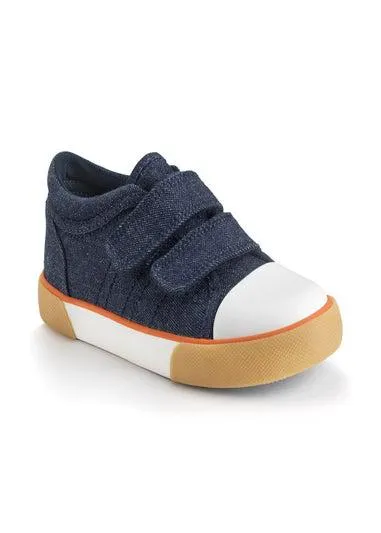 Start-Rite Blue Sandcastle Riptape Canvas Shoes - 7 F