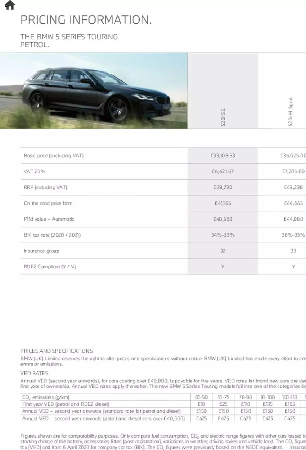 BMW - Saloon and Touring Brochure from 21 January to 31 December 2023 - Catalogue Page 53