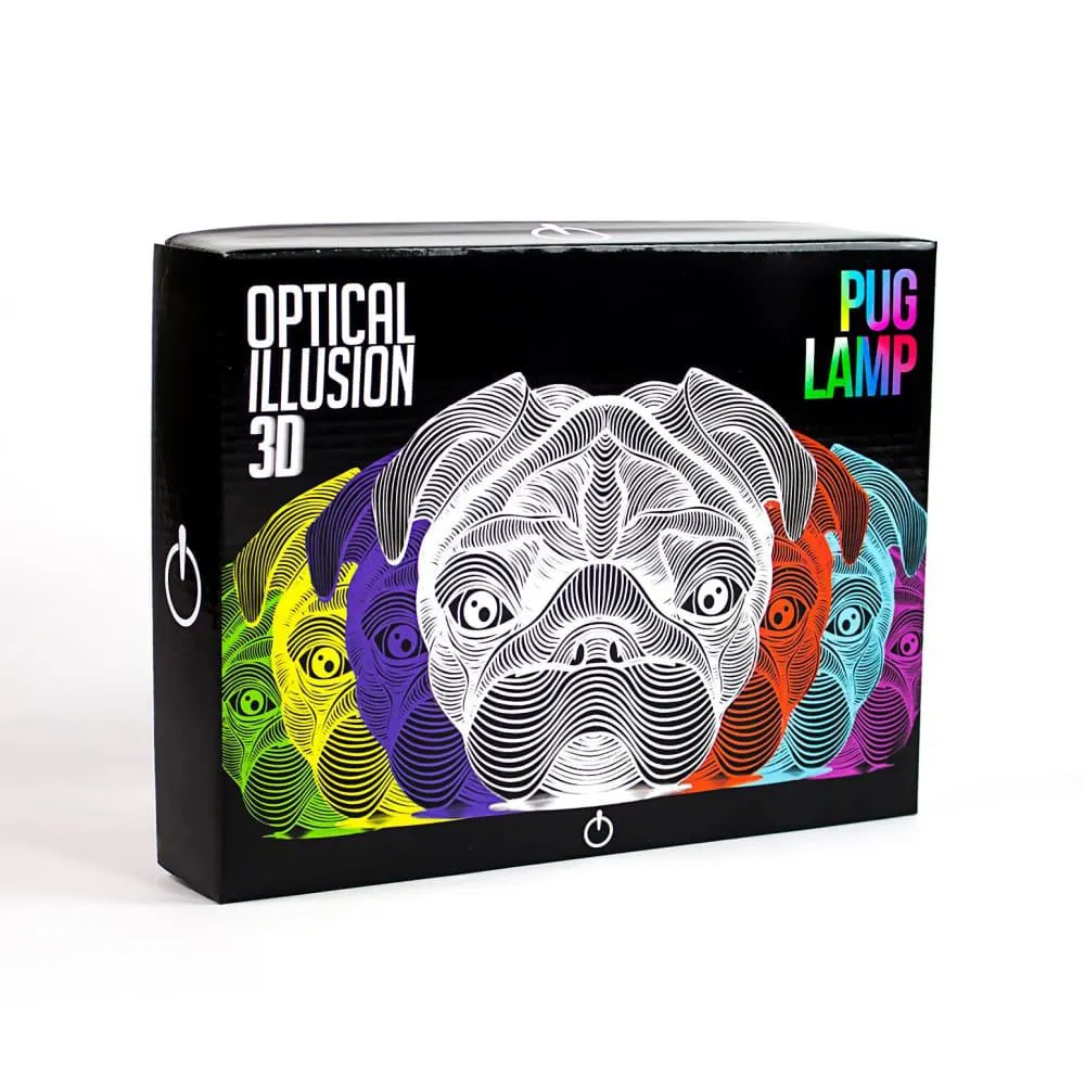 Pug 3D Lamp Colour Changing