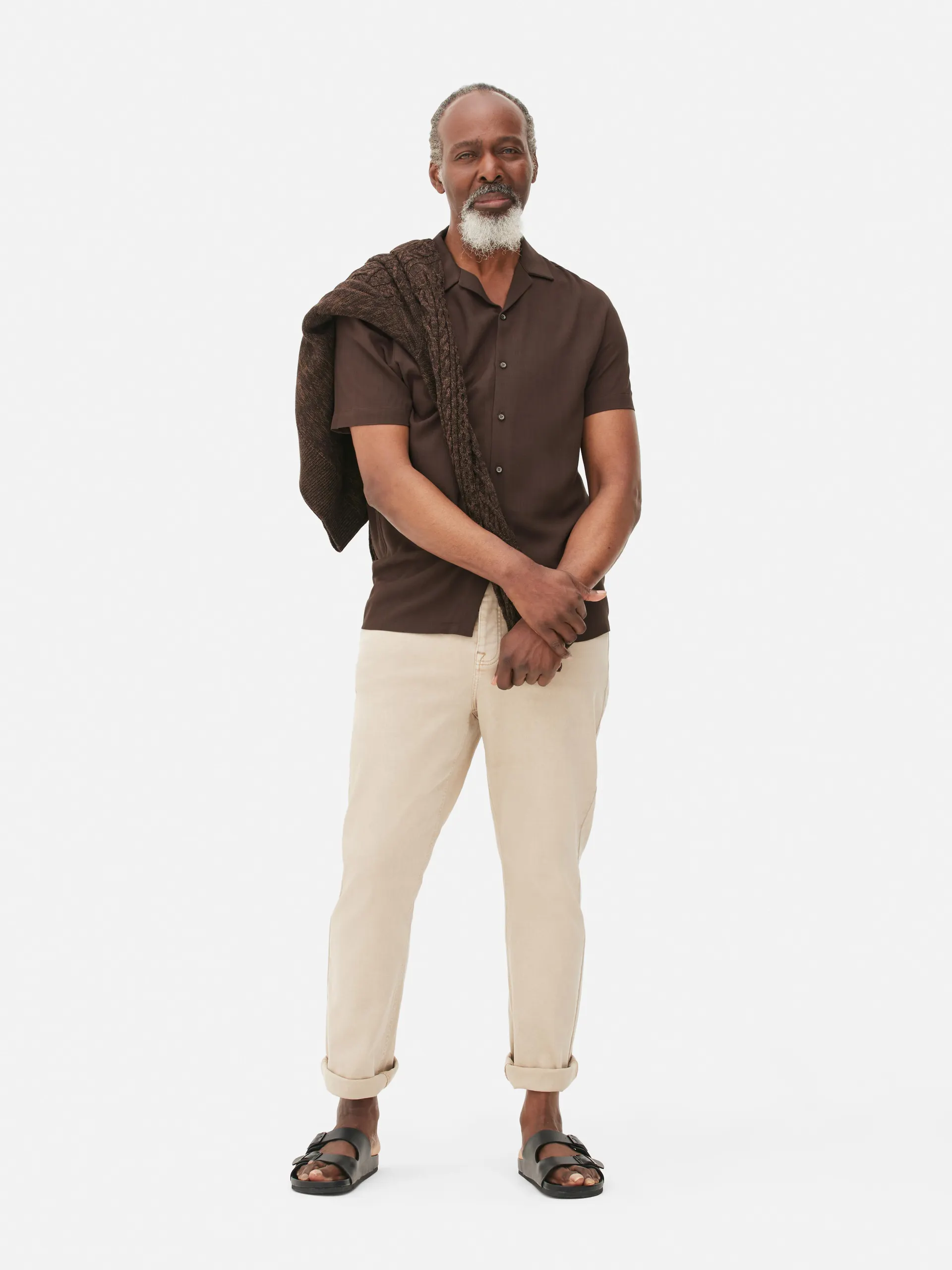 Cuban Collar Short Sleeve Shirt