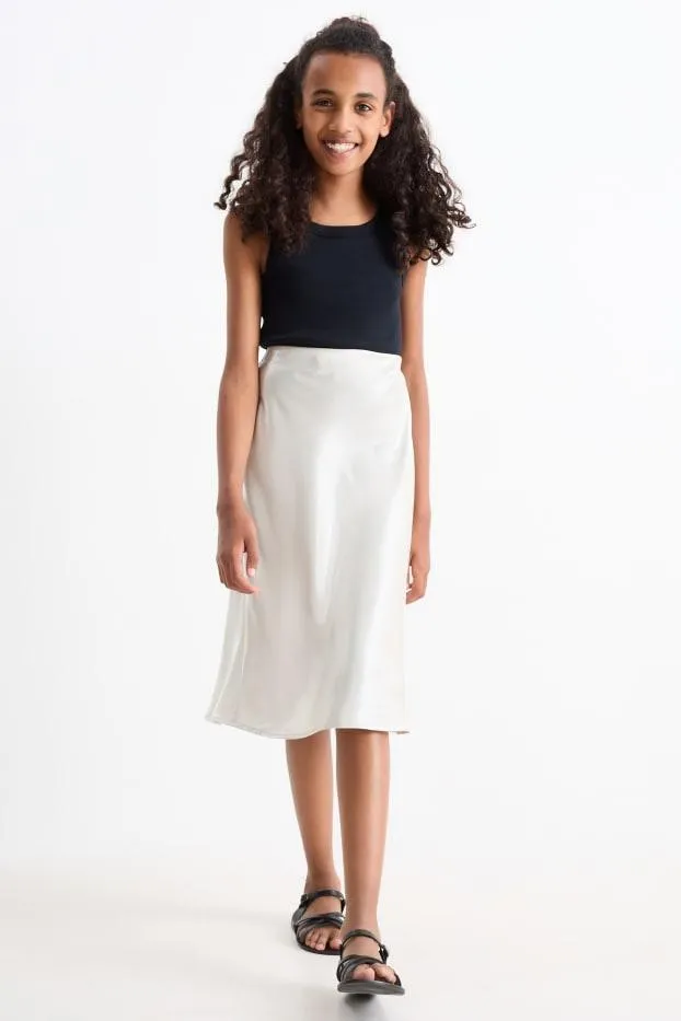 Satin skirt