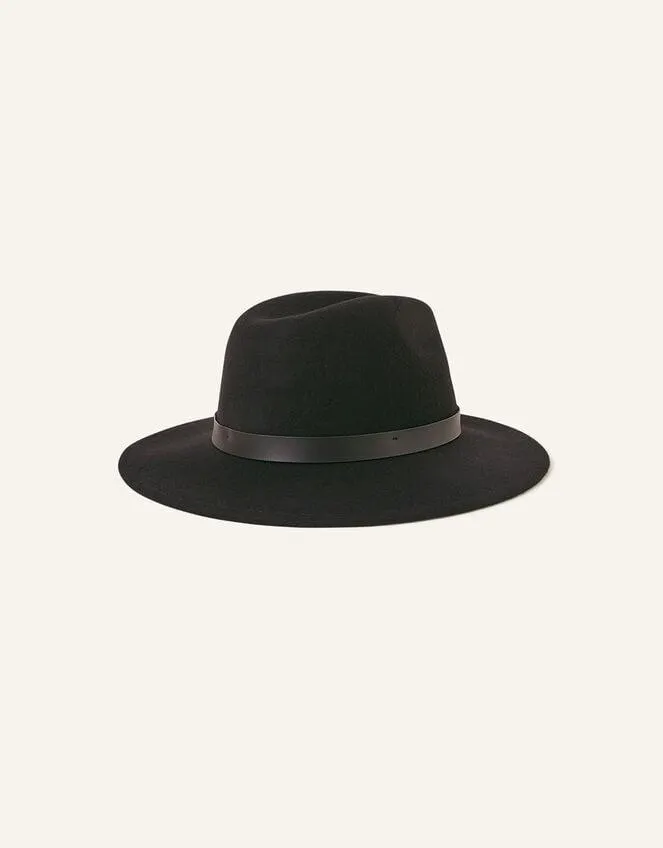 Wool Fedora Black