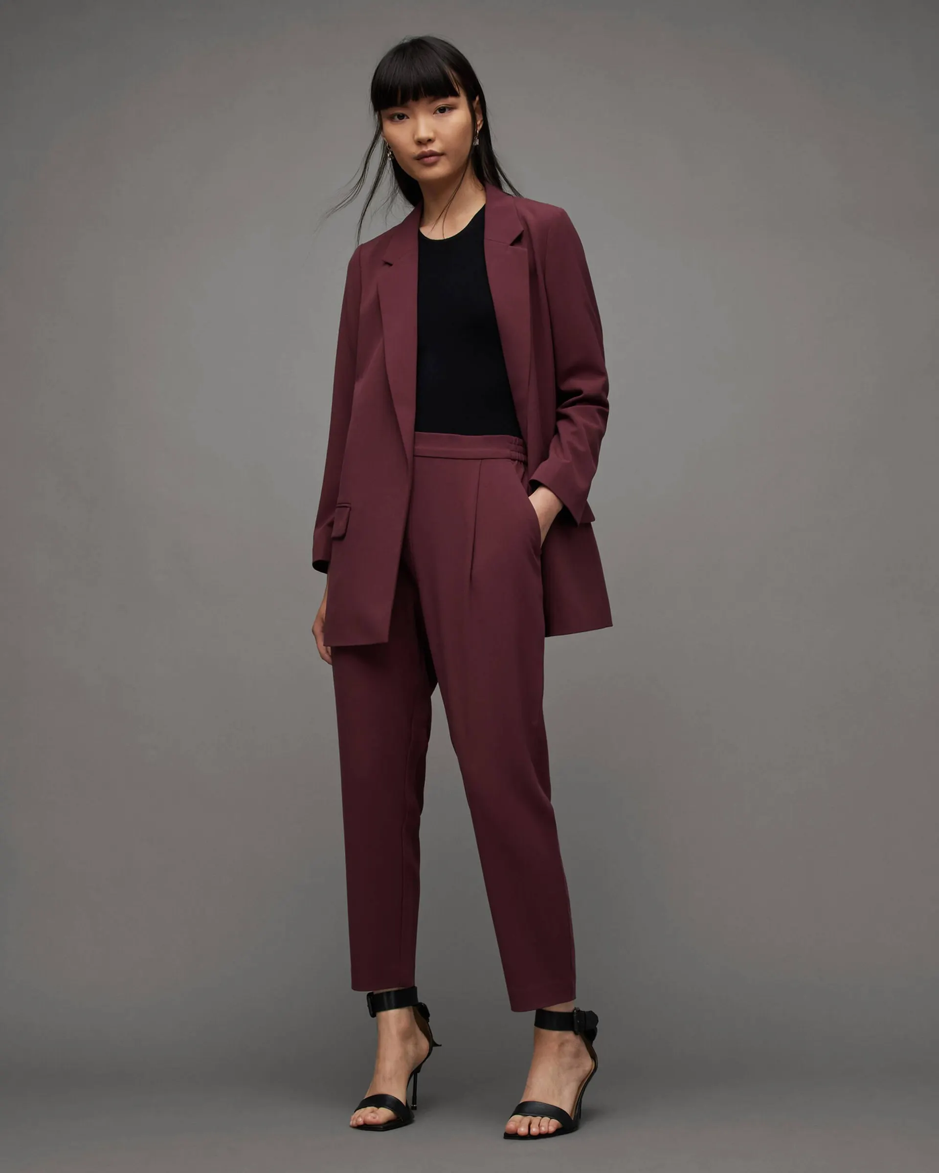 Aleida Mid-Rise Tapered Trousers