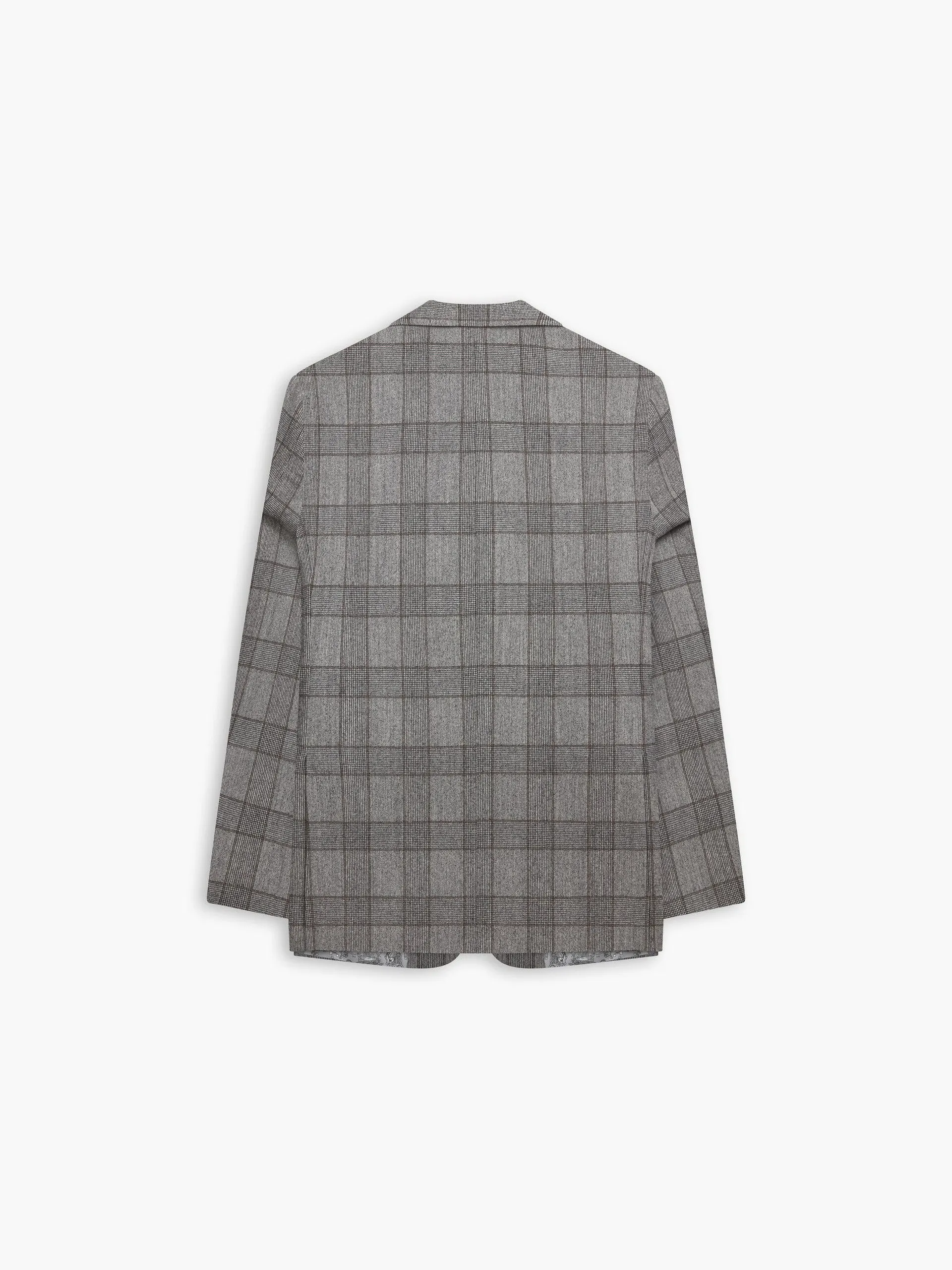 Moore Barberis Slim Fit Grey and Brown Check Jacket