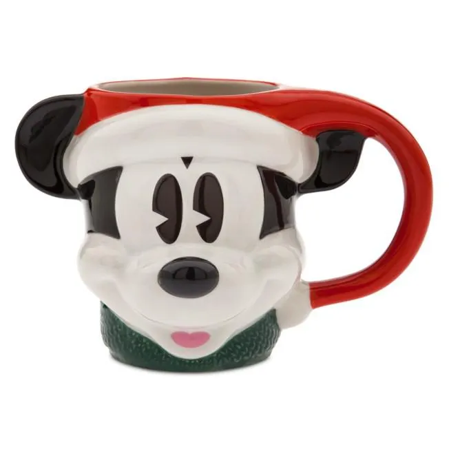 Disney Store Mickey Mouse Vintage Christmas Figural Mug