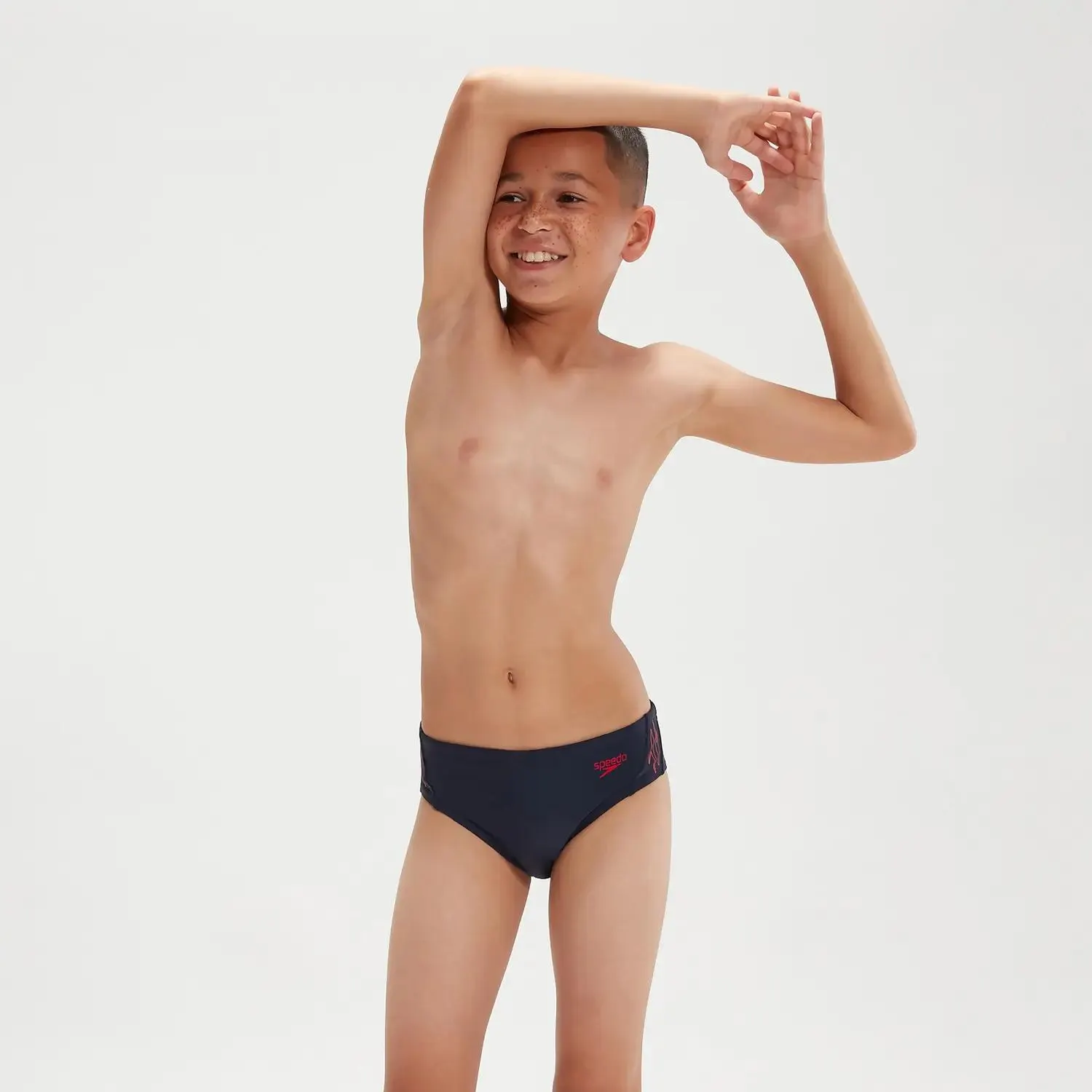 Boy's 6.5cm Hyper Boom Brief Navy/Red