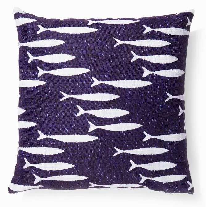 Salt Winds School Of Fish Cushion