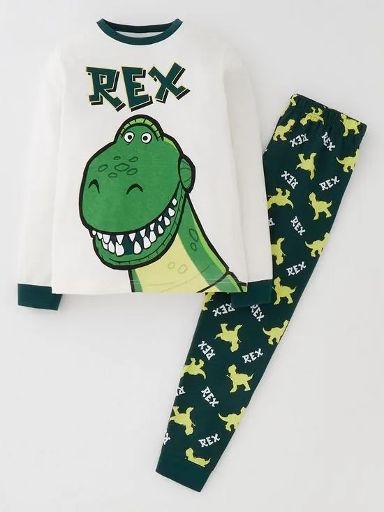 Disney Pixar Rex Childrens Long Sleeve Pyjamas - Green