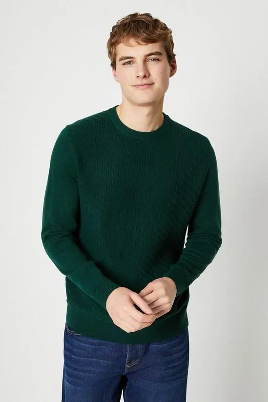 Herringbone Crew Neck Knit