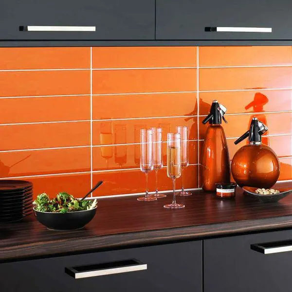 Rhian Naranja Orange Gloss Tiles