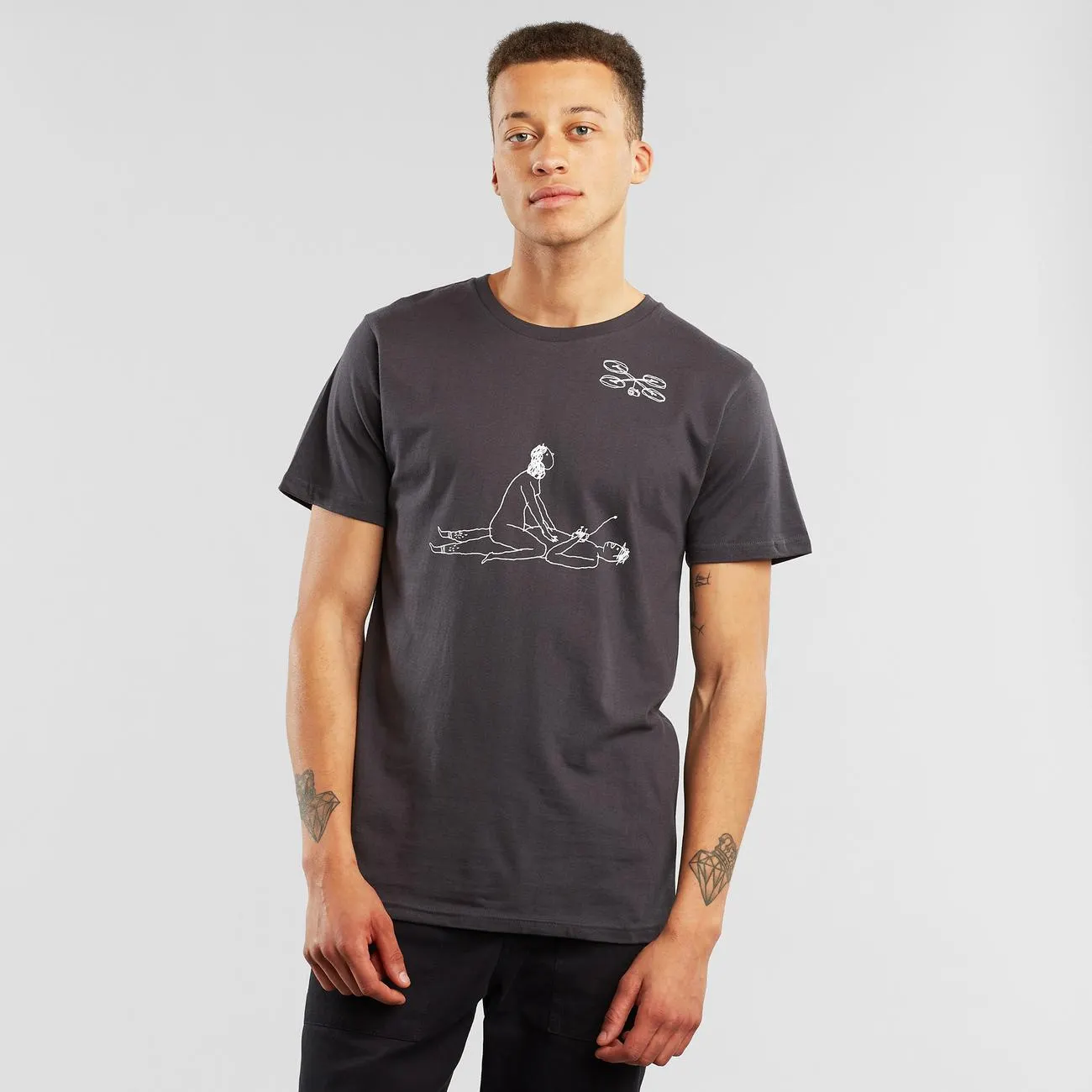 T-shirt Stockholm Drone Love Charcoal