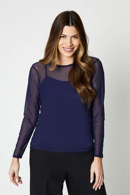 Long Sleeve Mesh Top