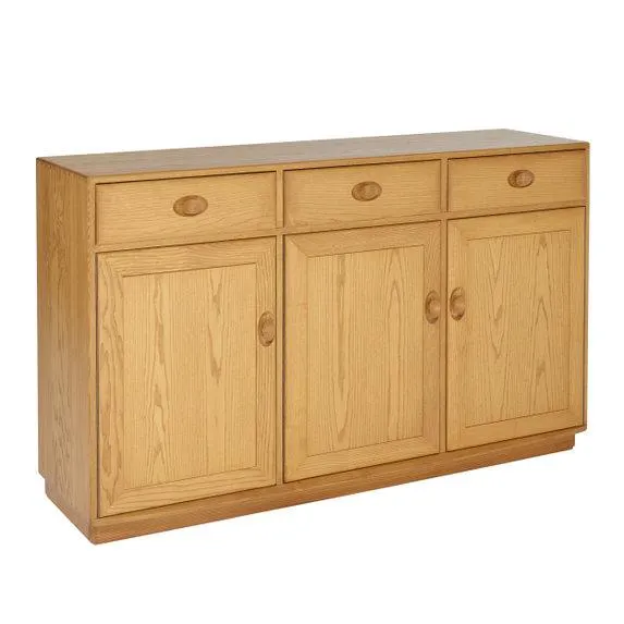 3 Door High Sideboard in Light Ash