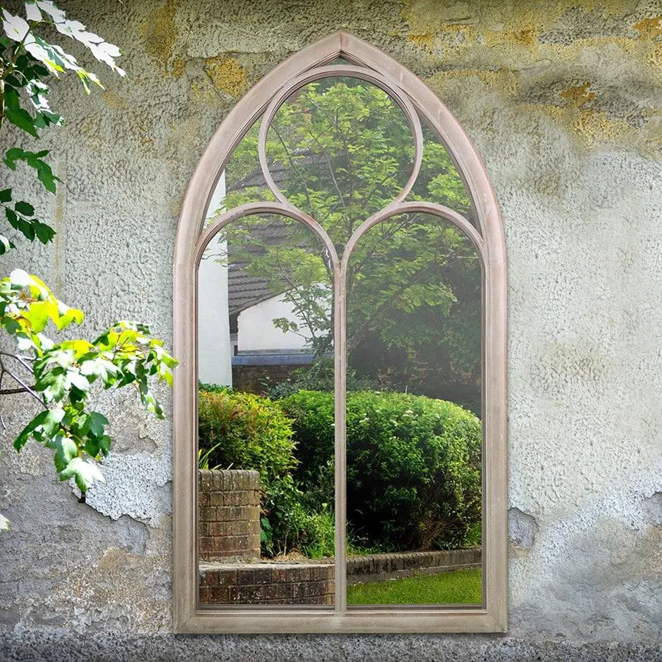 Somerley chapel arch large garden mirror