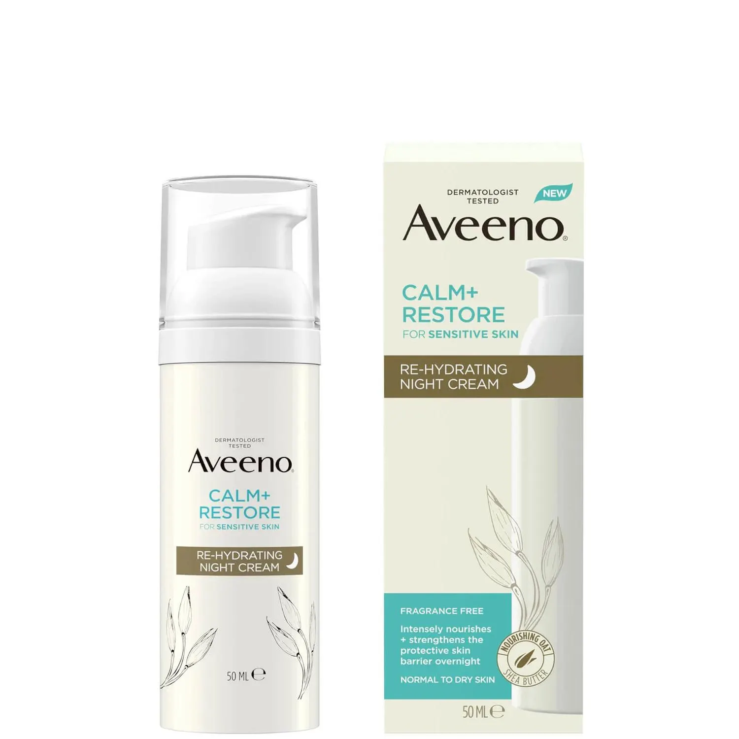 Aveeno Face Calm and Restore Rehydrating Night Cream 50ml