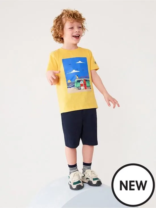 Boys Graphic Short Sleeved Tshirt - Yellow