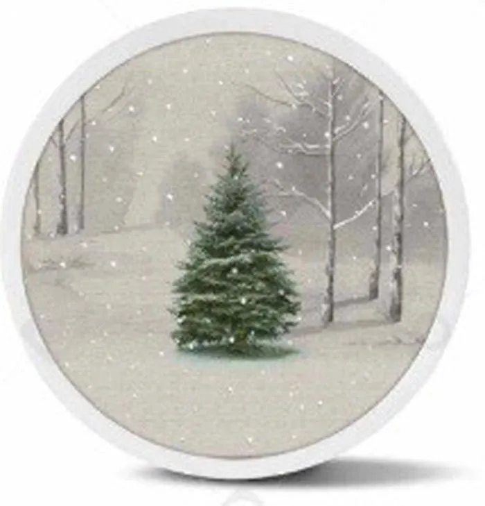 Christmas Tree Fibre Optic and LED Round Canvas 30cm