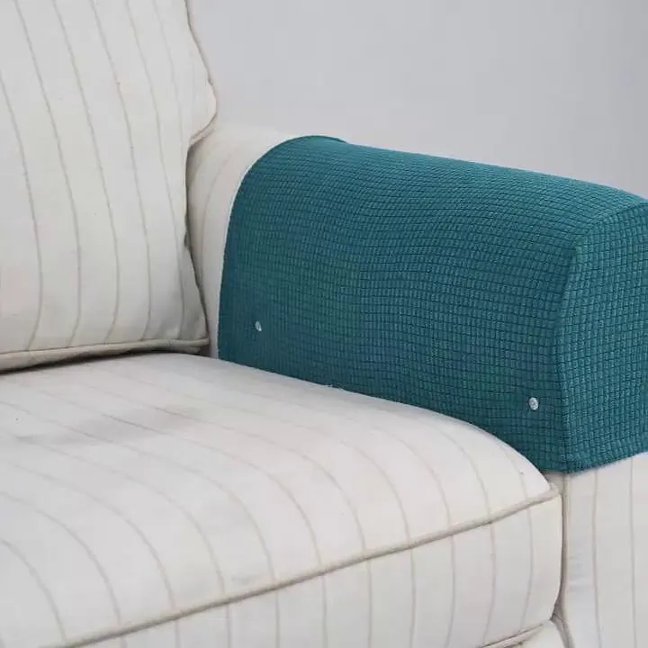 2 uds fundas elásticas para reposabrazos spandex jacquard fundas para brazos protector suave y elástico para sillas sofá fundas para sillón sofá reclinable