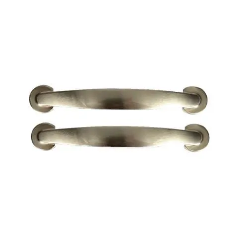 Wickes Round Bow Door Handle - Brushed Nickel 155mm Pack of 2