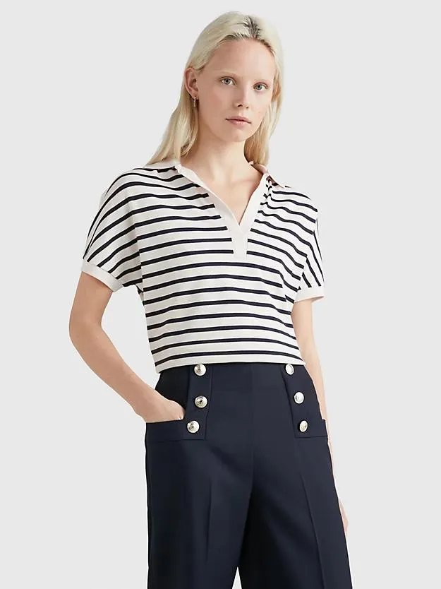 Stripe Relaxed Fit Polo
