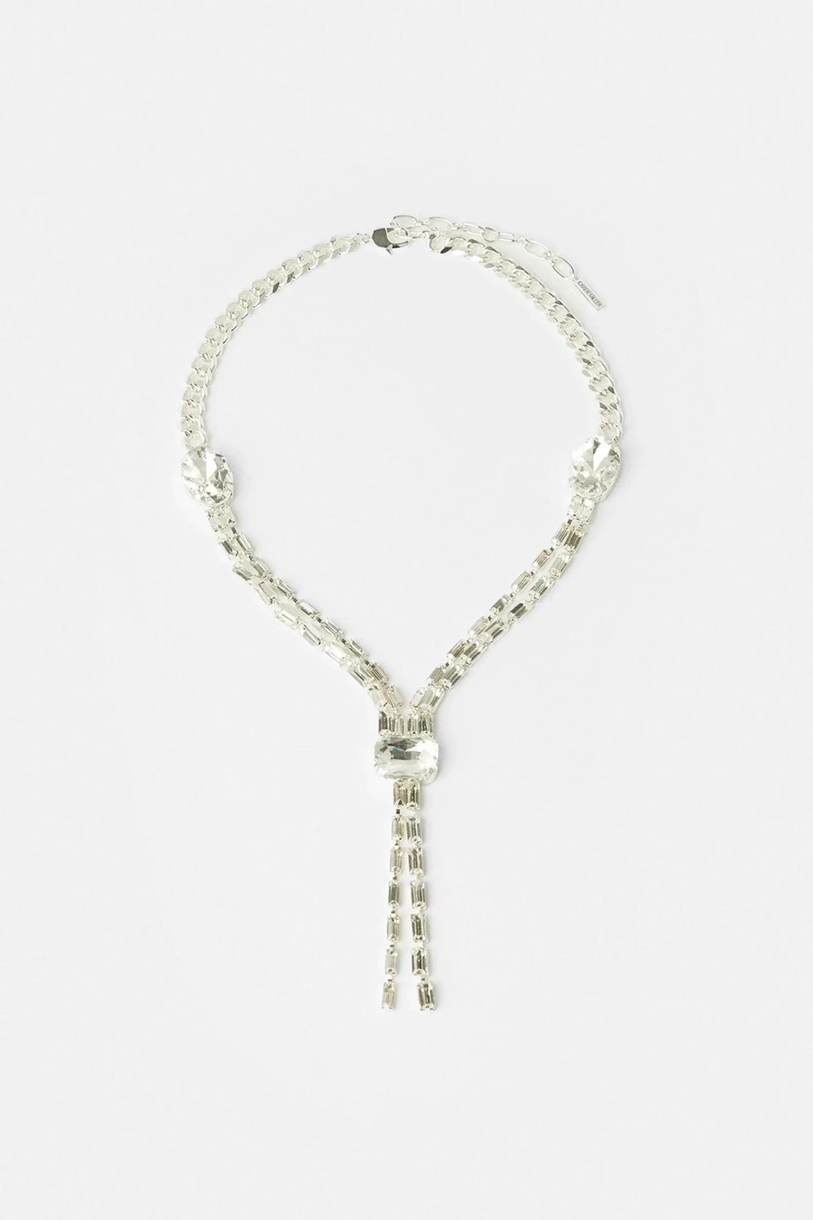 Diamante Drop Statement Necklace