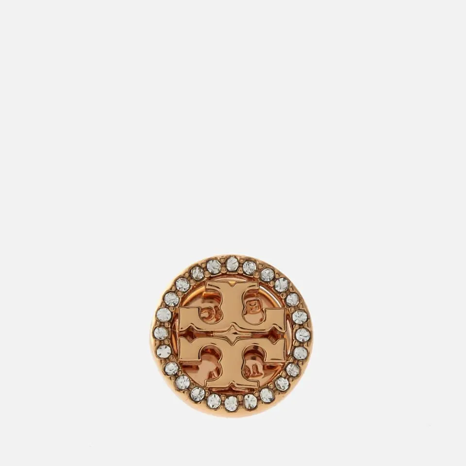 Tory Burch Women's Miller Pave Stud Earrings - Silver/Crystal