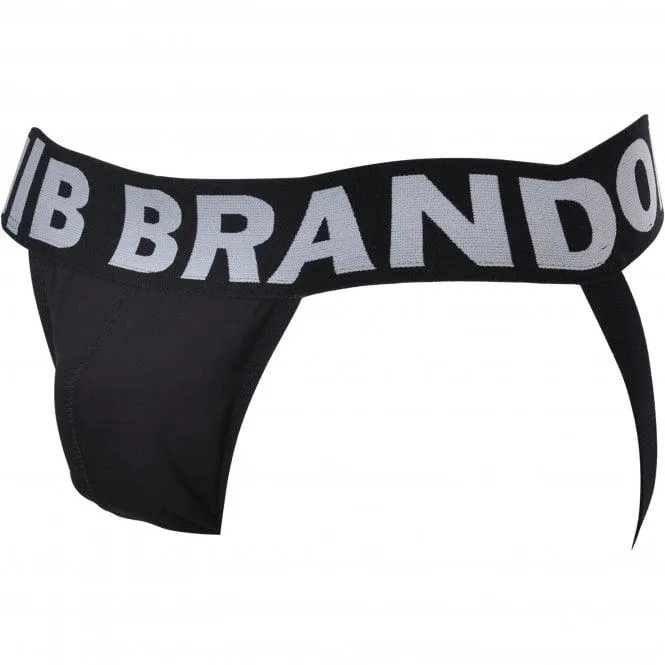 Bill and Brandon Black Band All-Round Logo Jockstrap, Black