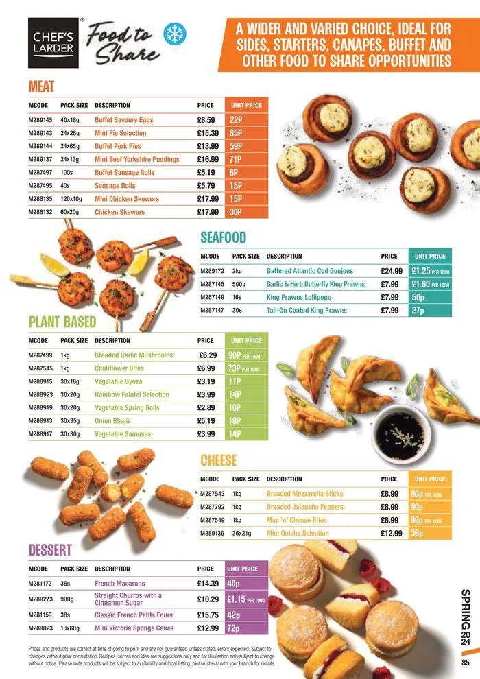 Catering Guide Spring 2024 from 11 March to 28 May 2024 - Catalogue Page 85