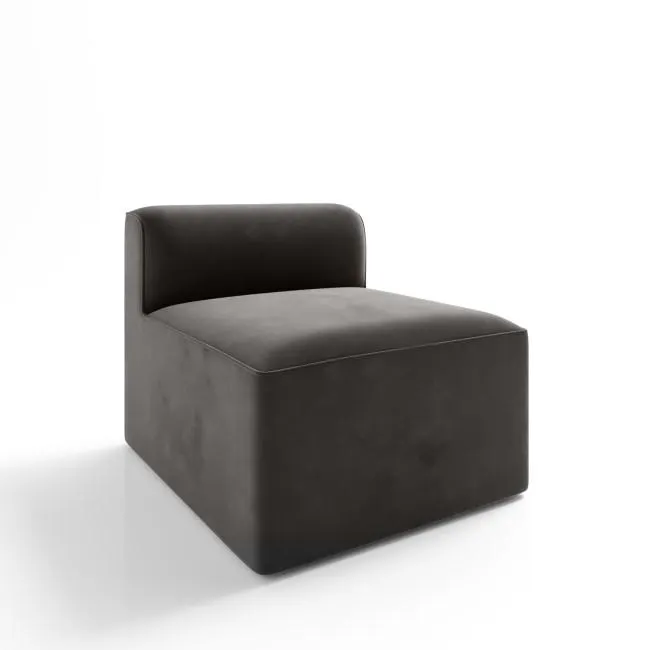 Grey Velvet Modular Middle Section - Hendrix