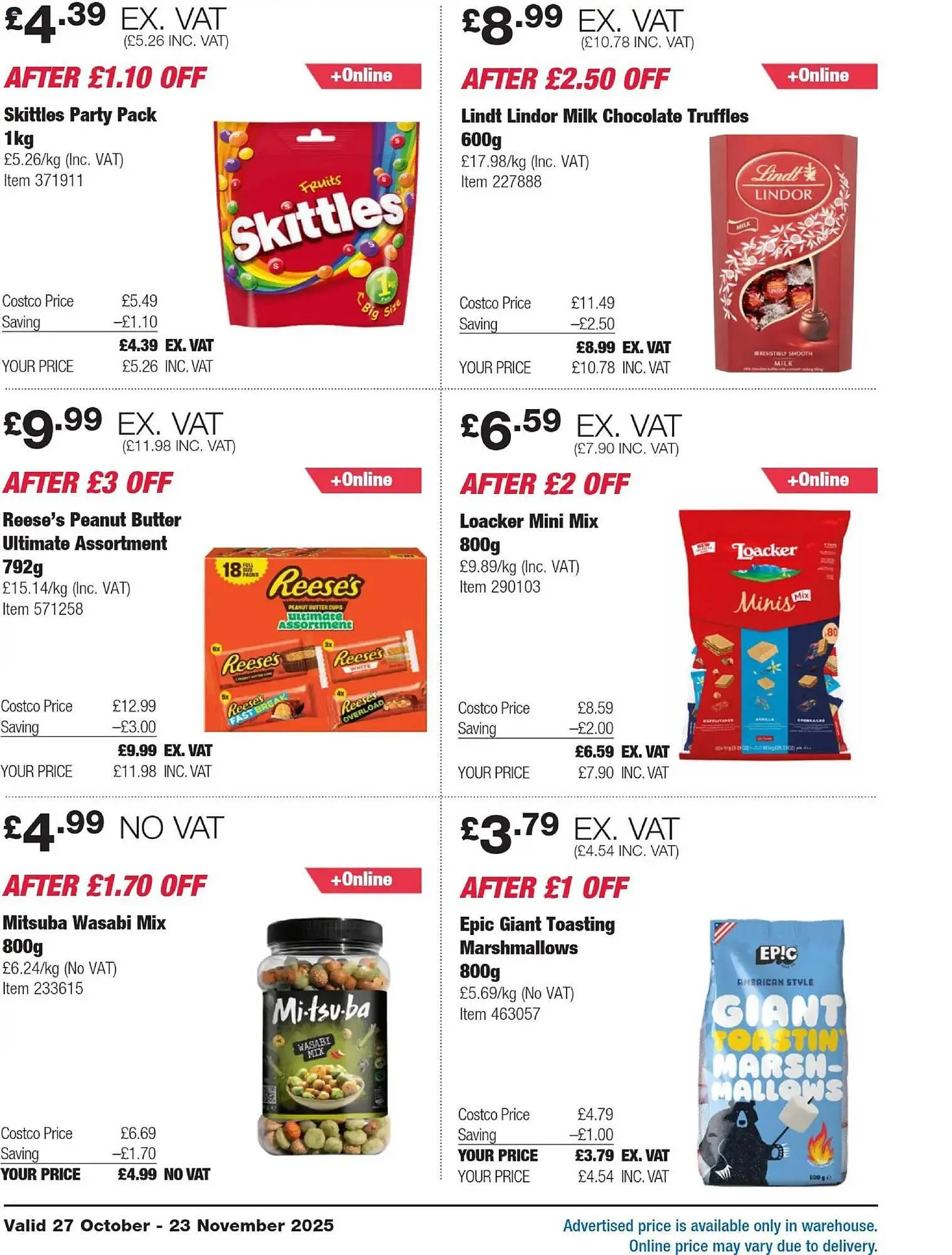 Costco leaflet from 27 October to 23 November 2025 - Catalogue Page 20