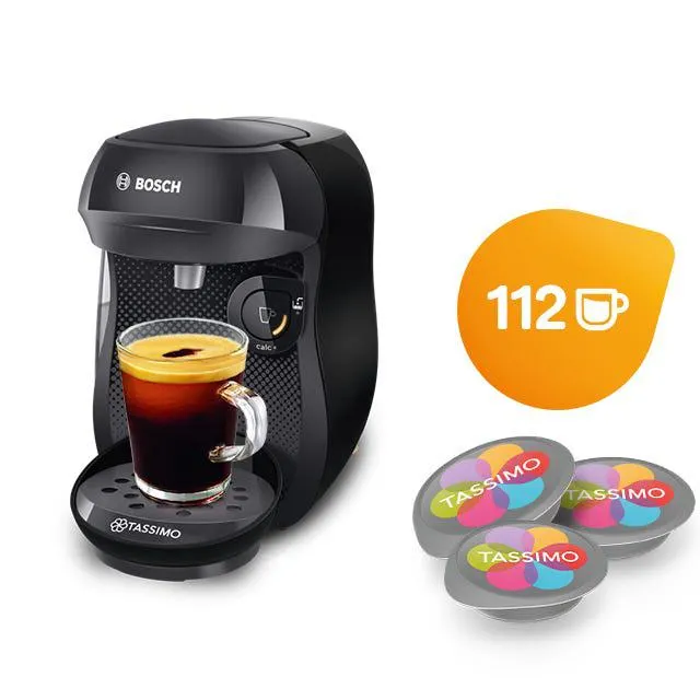 Happy Black Coffee Machine & Coffee Capsule Selection