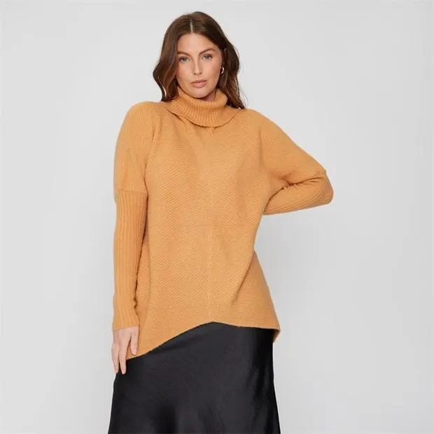Hem Roll Neck Jumper Ladies