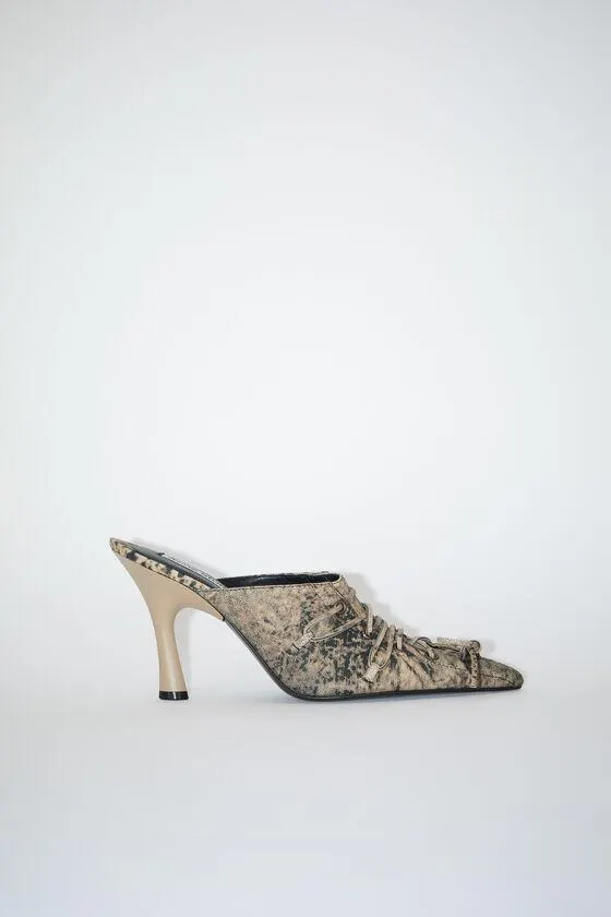 Lace-up heel mule Runway Show