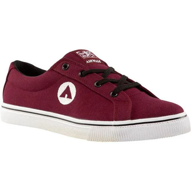 Airwalk Mens Ashmore Trainers in Burgundy