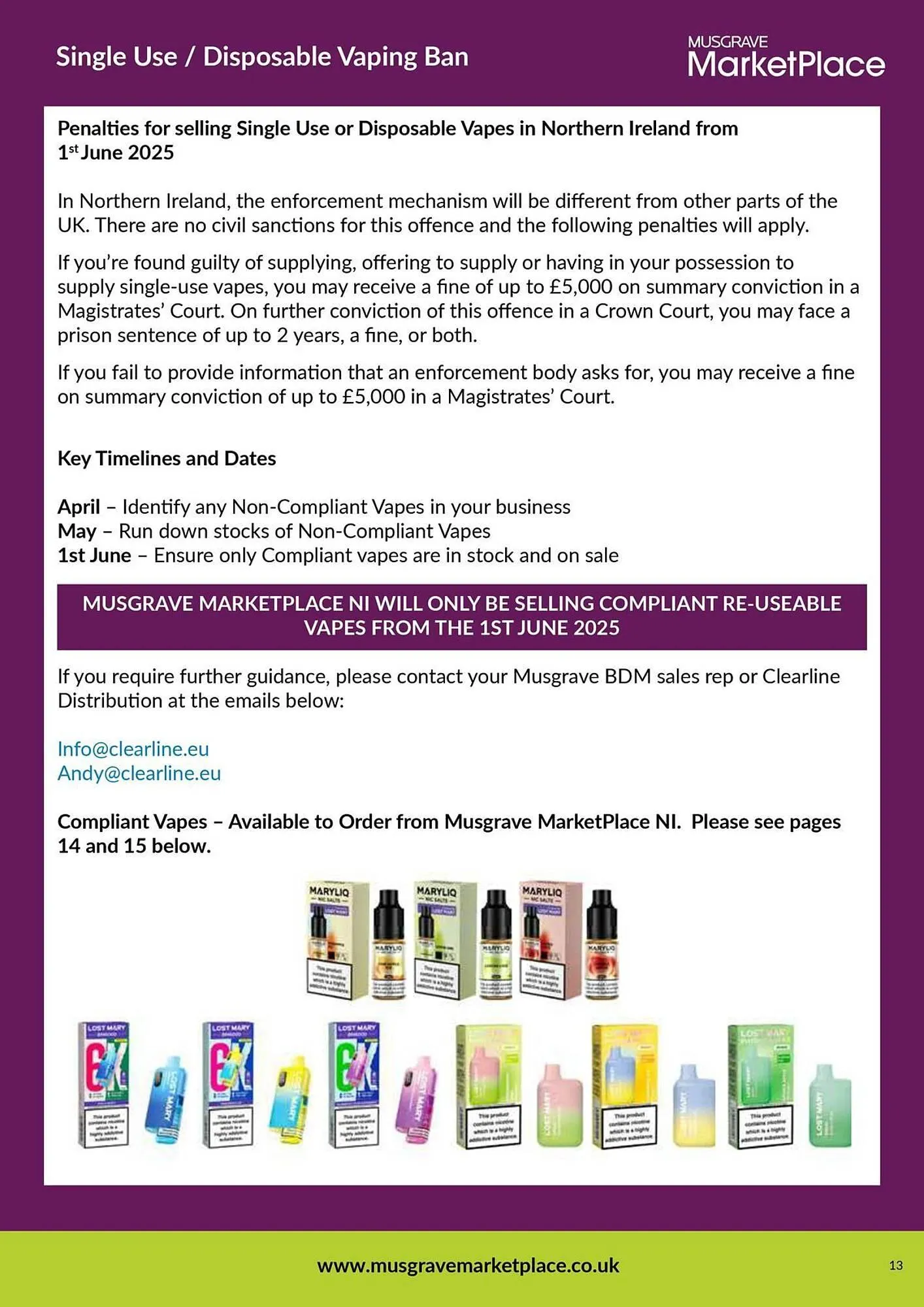 Musgrave MarketPlace leaflet from 12 May to 1 June 2025 - Catalogue Page 13