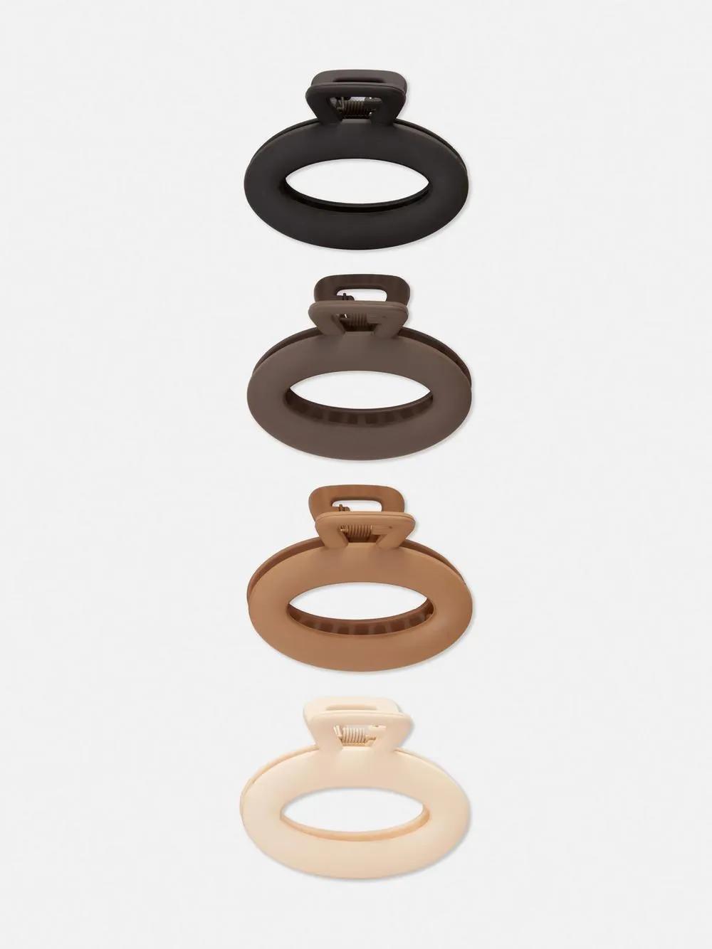 4pk Matte Bulldog Claw Hair Clips