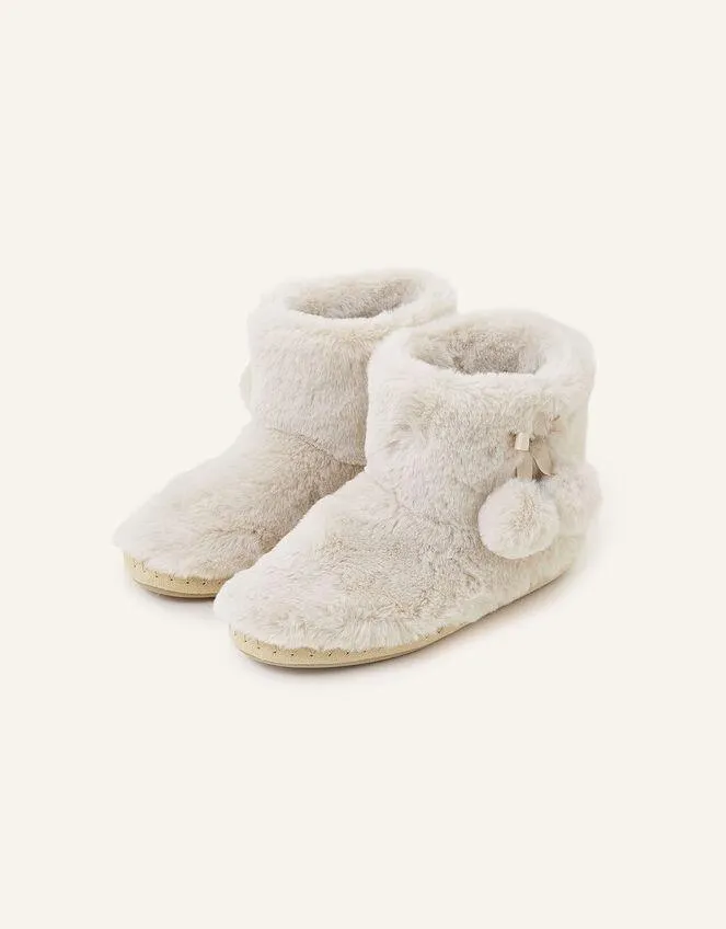 Super Soft Slipper Boots Cream