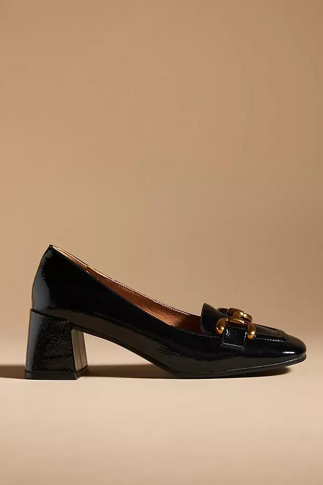 Bibi Lou Valencia Leather Loafer Heels