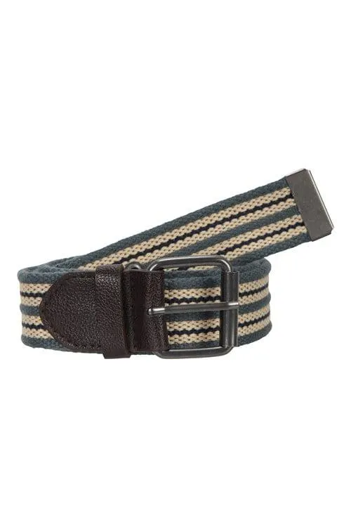 Striped Canvas Mens Belt