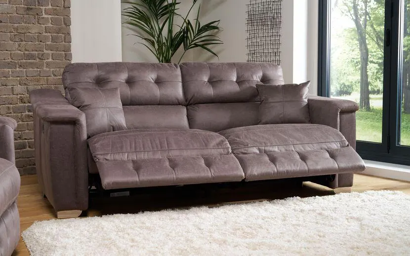 Hollywood Fabric 3 Seater Manual Recliner Sofa