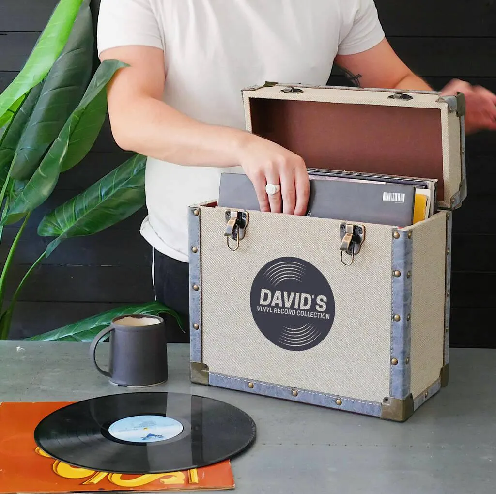 Personalised Vinyl Record Storage Case