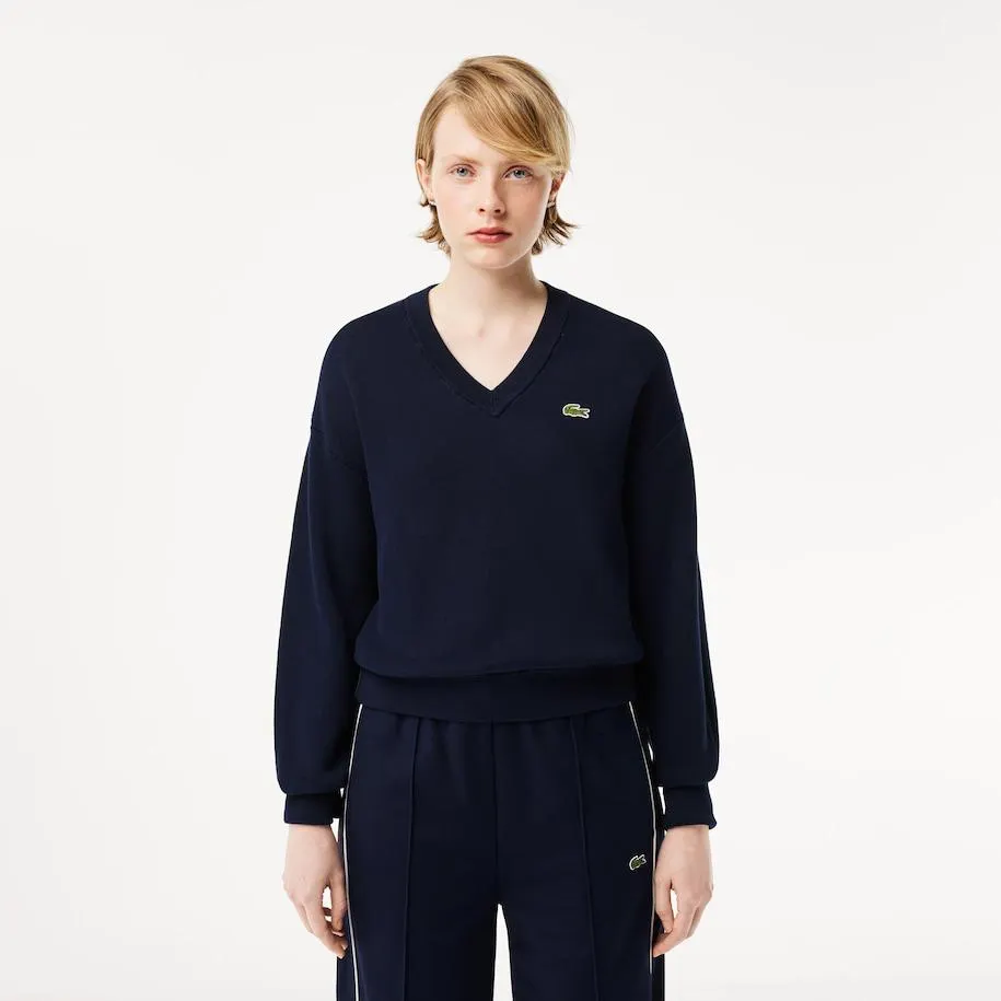 Women’s Lacoste V-Neck Organic Cotton Sweater