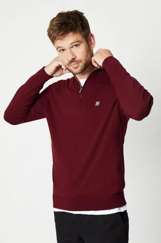 Cotton Rich 1/4 Zip Jumper