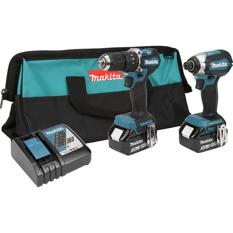 Makita 18V LXT Brushless Combi & Impact Driver 2 x 3.0Ah