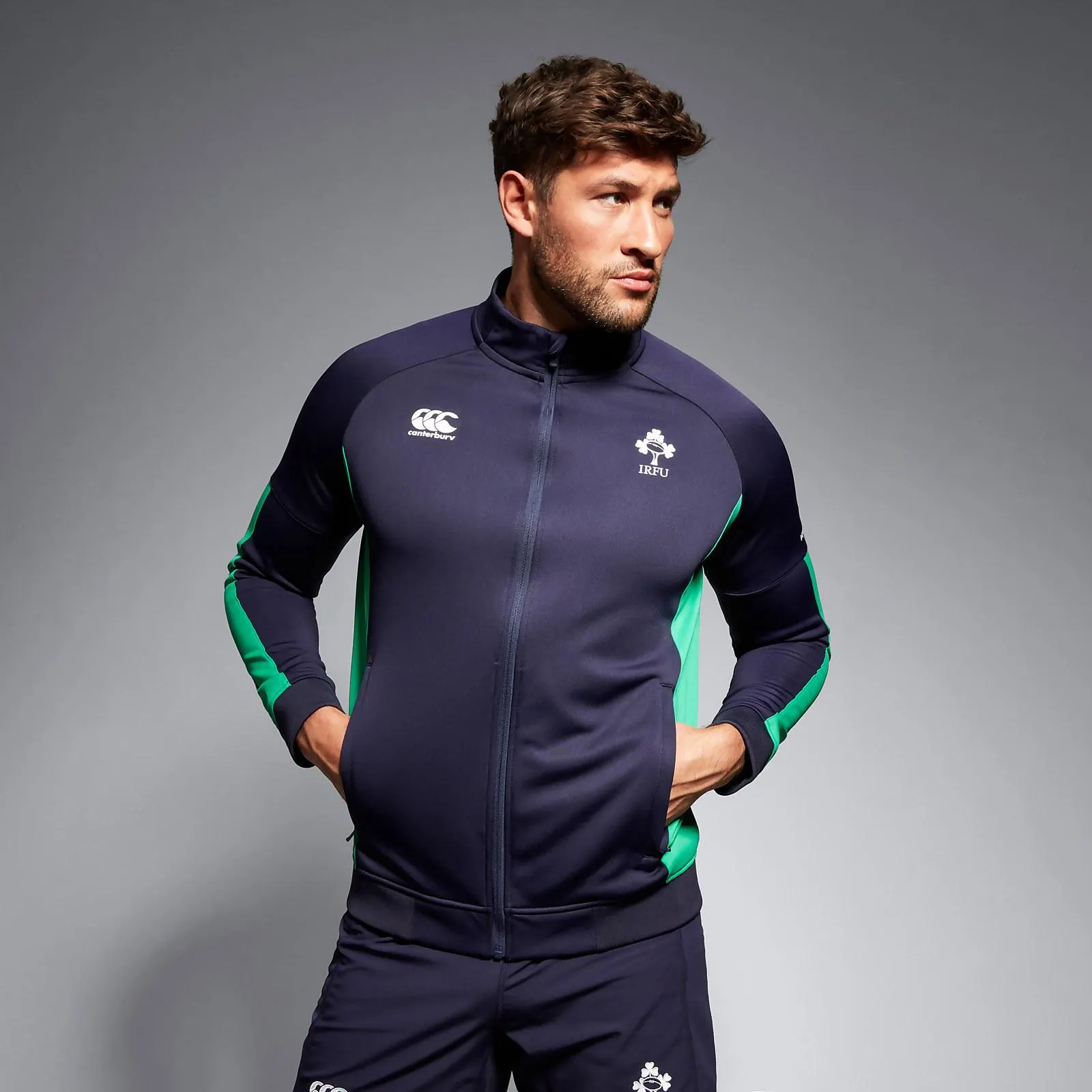 MENS IRELAND TRAVEL JACKET BLUE/GREEN