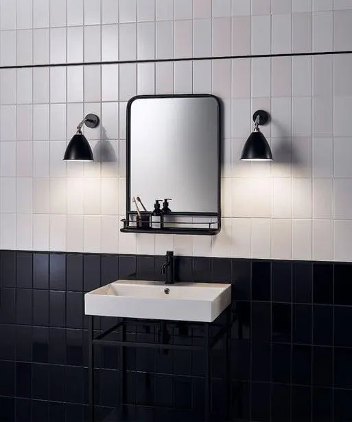 Antique White Gloss Tile (9.8cm x 19.8cm)