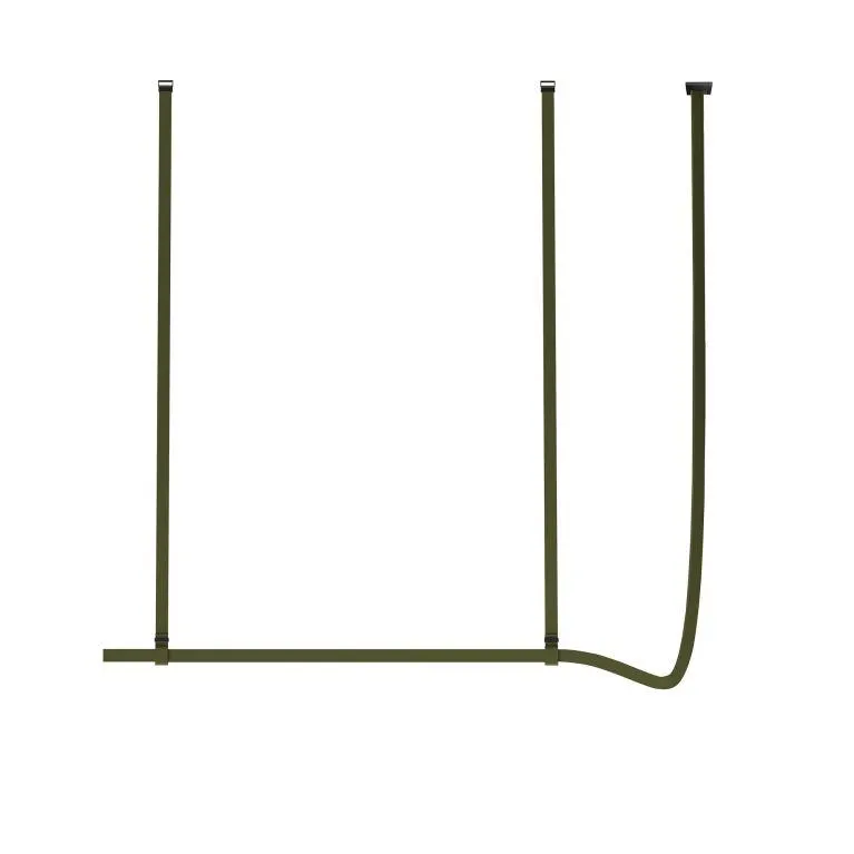 Belt Suspension Light in Green Leather