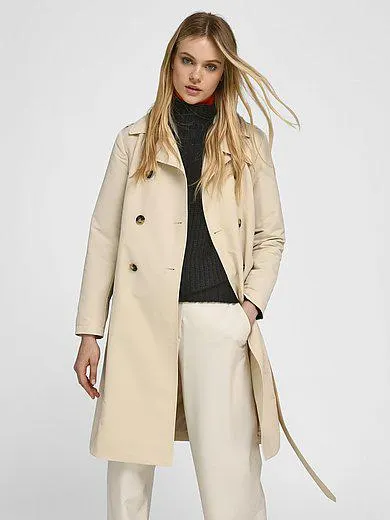 Trench jacket with revere collar