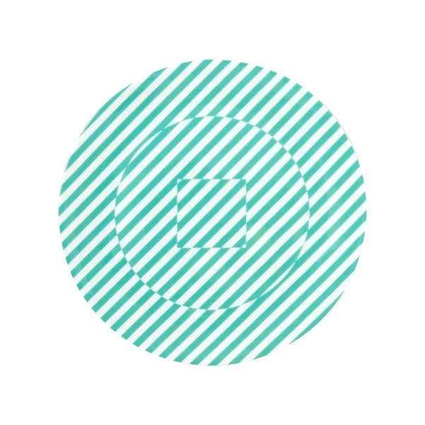 Richard Brendon Superstripe Eau de Nil Coupe Side Plate, 24cm