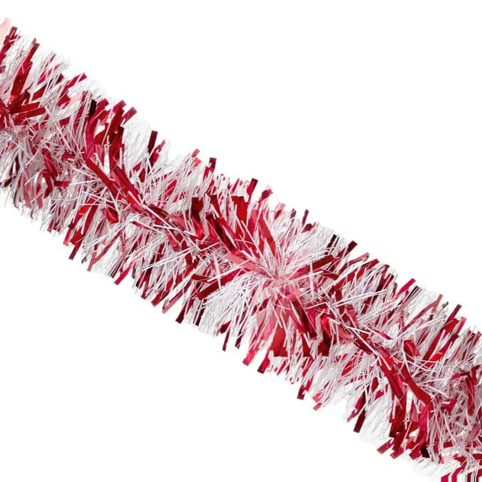 Festive Feeling 1.7 Metre Luxury Tinsel - Red/White